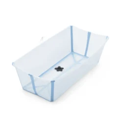 Flexi Bath® XL Transparent Ocean Blue mit hitzeempfindlichem Stöpsel