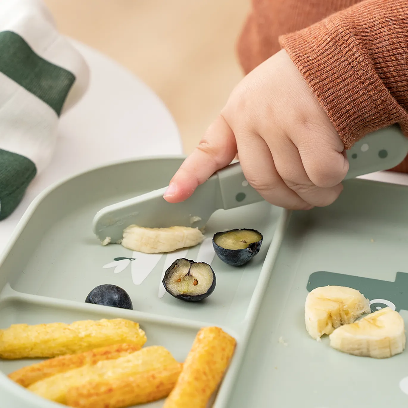 Foodie Besteck Set Happy Dots Grün