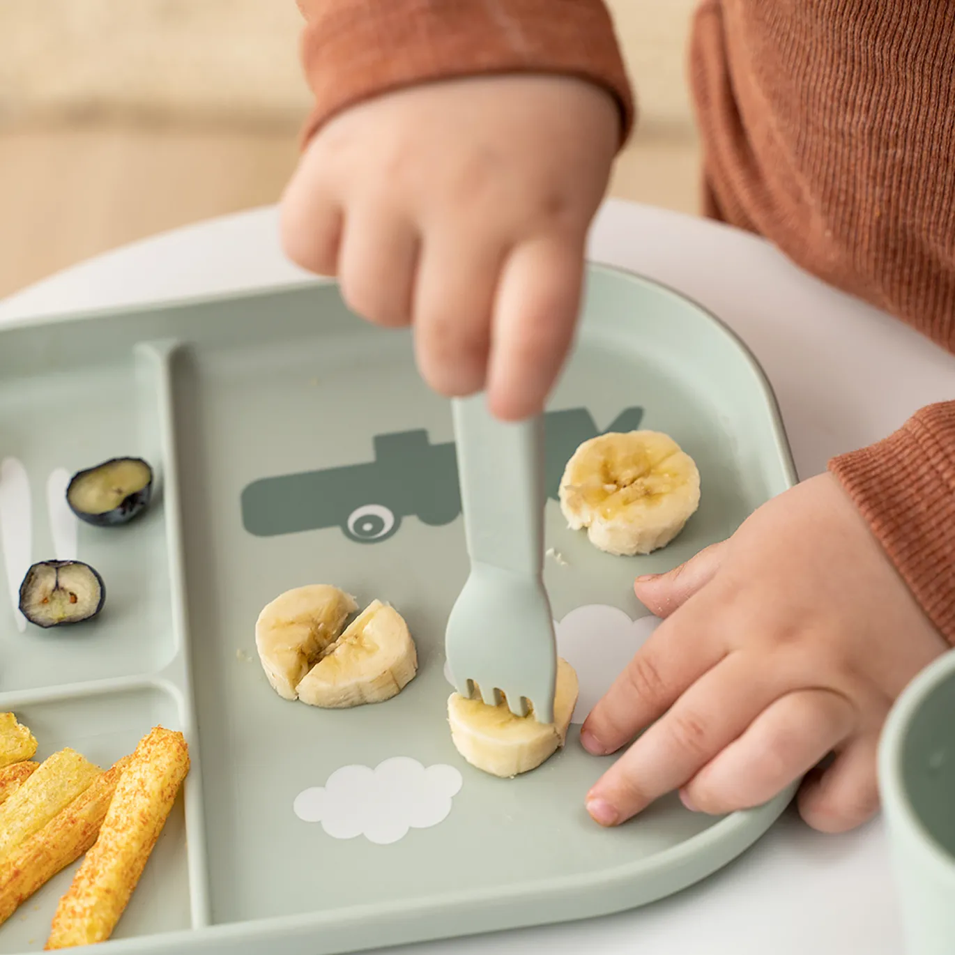 Foodie Besteck Set Happy Dots Grün