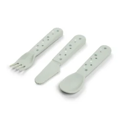Foodie Besteck Set Happy Dots Grün