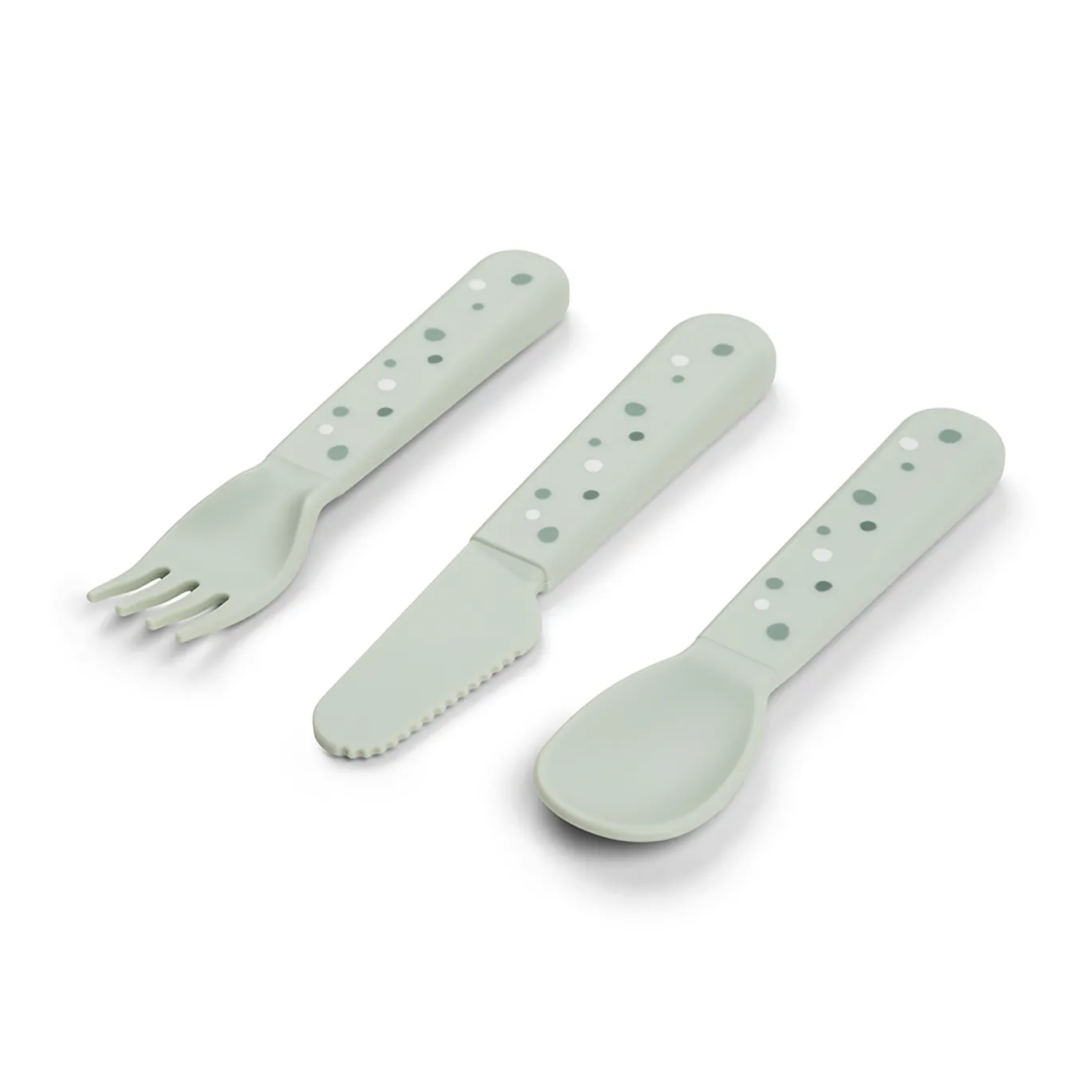 Foodie Besteck Set Happy Dots Grün