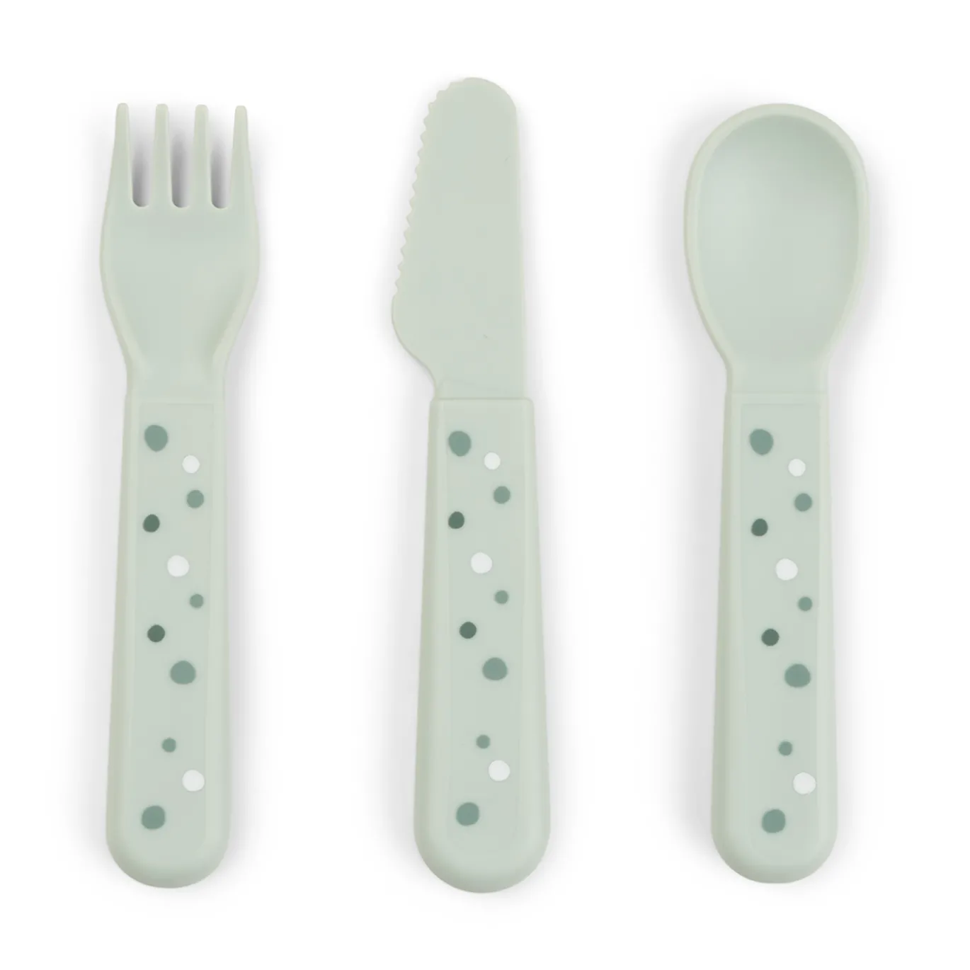 Foodie Besteck Set Happy Dots Grün