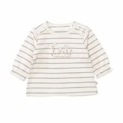 gestreiftes Langarmshirt Blümchen