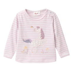 gestreiftes Langarmshirt Pferd