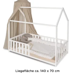 Hausbett Tipi Weiß 70 x 140 cm