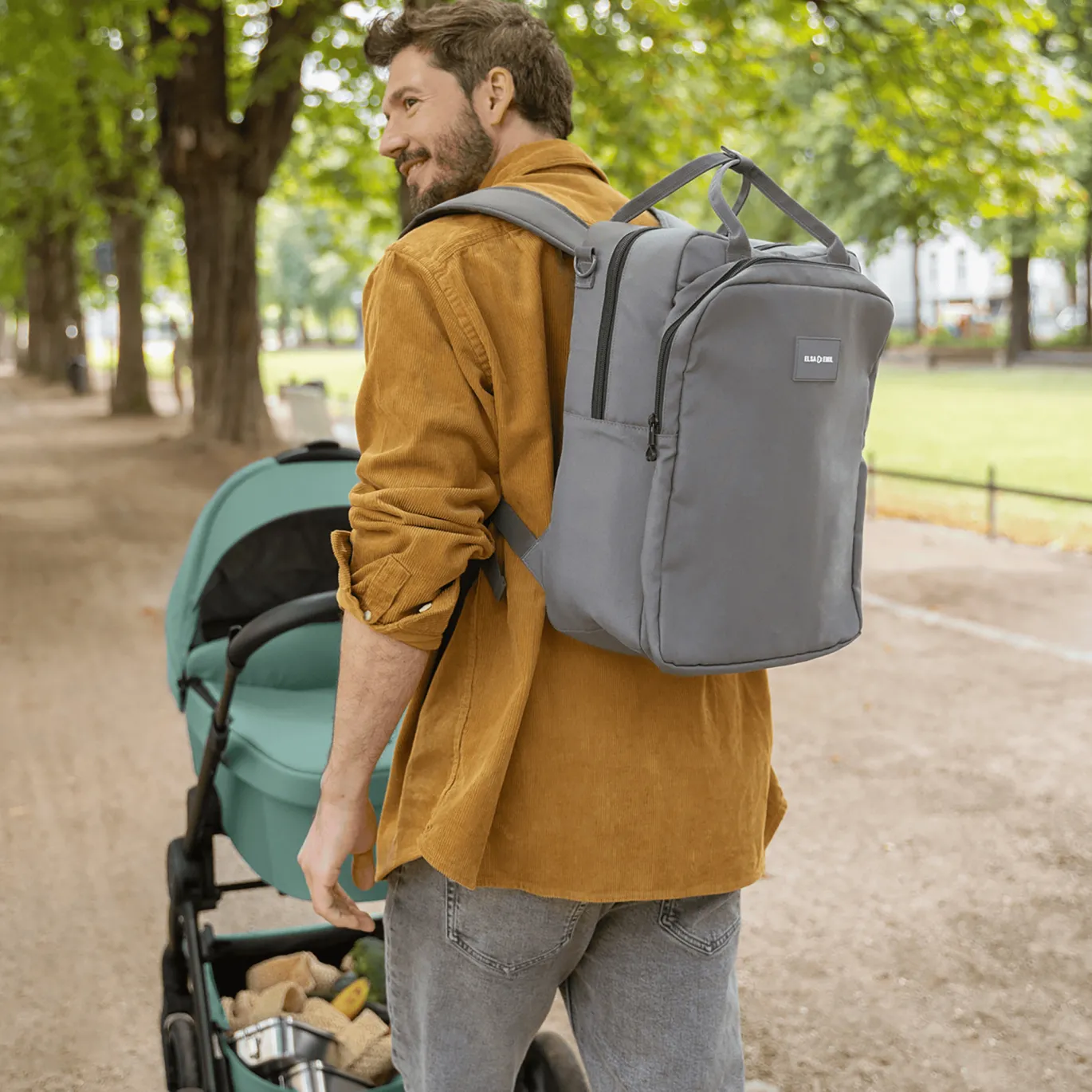 Henkel-Rucksack Elefantengrau
