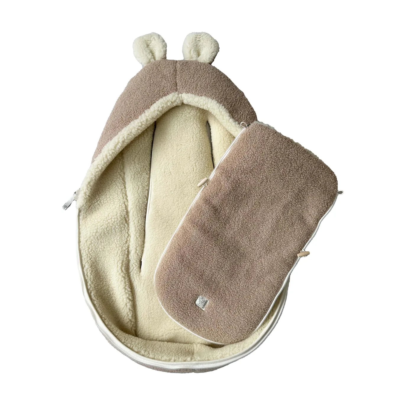 HUKKY Babyschalen Fußsack Warm Sand