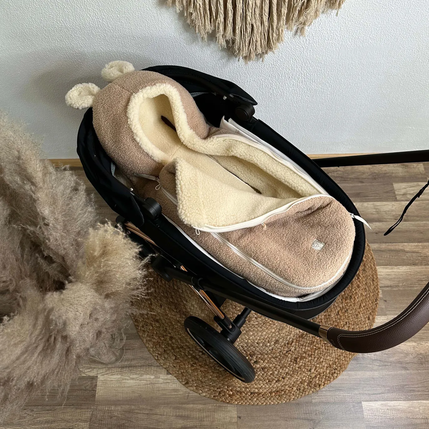 HUKKY Babyschalen Fußsack Warm Sand