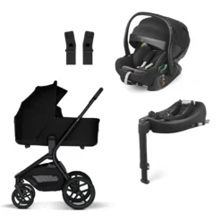 4in1-Set Mavi Pure Black mit Babyschale Aura in Black