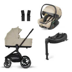 4in1-Set Mavi Sandstone mit Babyschale Aura in Beige