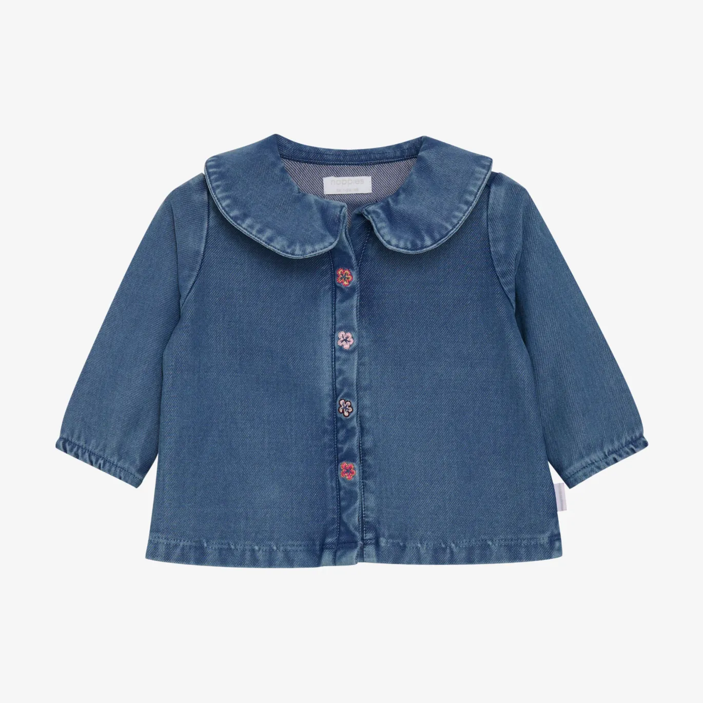 Jeans-Bluse Blümchen