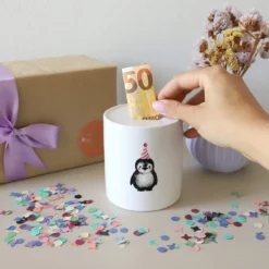 Keramik-Spardose Pinguin