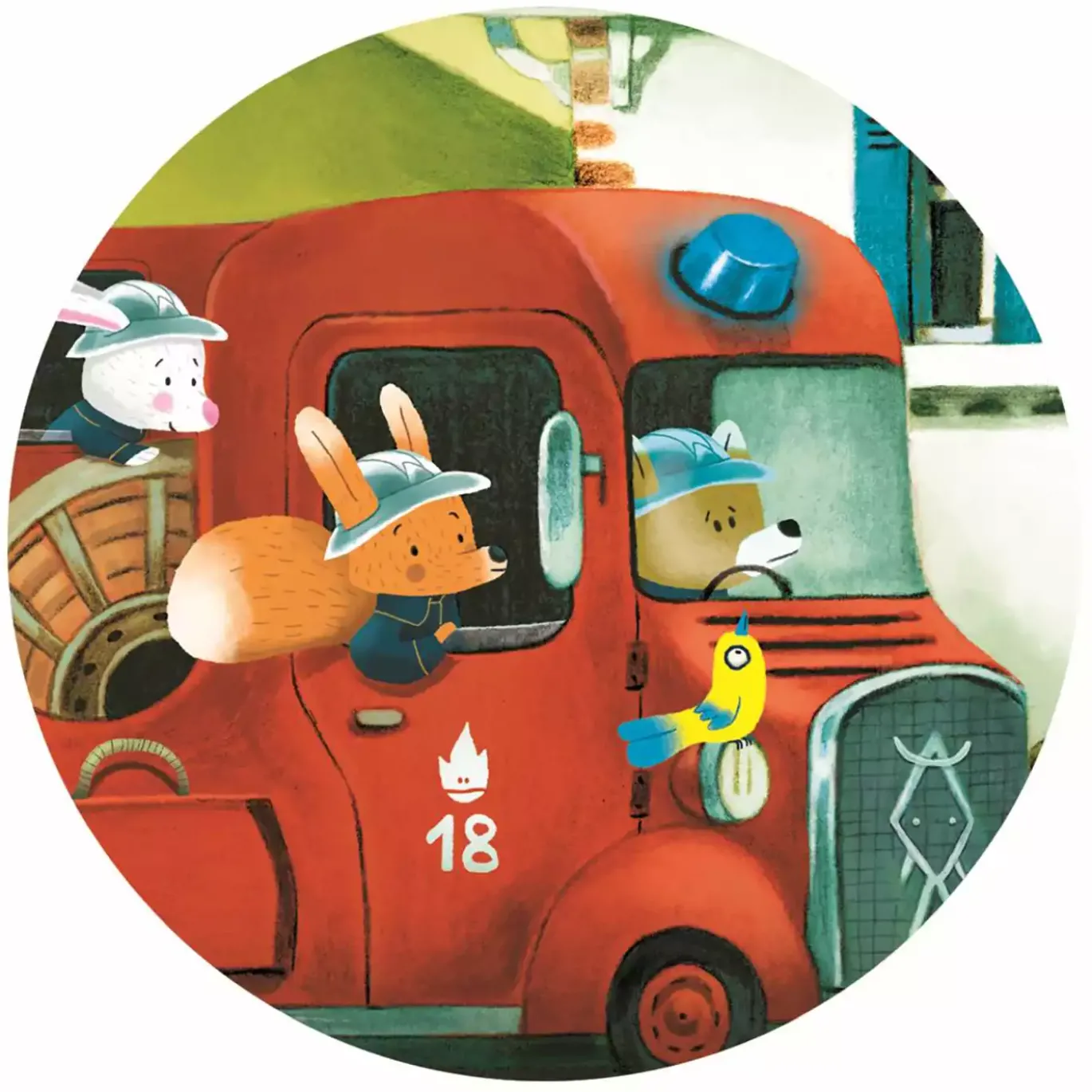 Kinderpuzzle The fire truck