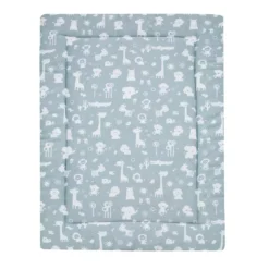 Krabbeldecke Zootiere puderblau