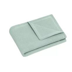 Kuscheldecke aus Baumwollmusselin Terra Grün