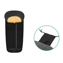 Lammfellfußsack Discover Schwarz