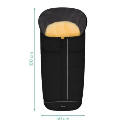 Lammfellfußsack Discover Schwarz