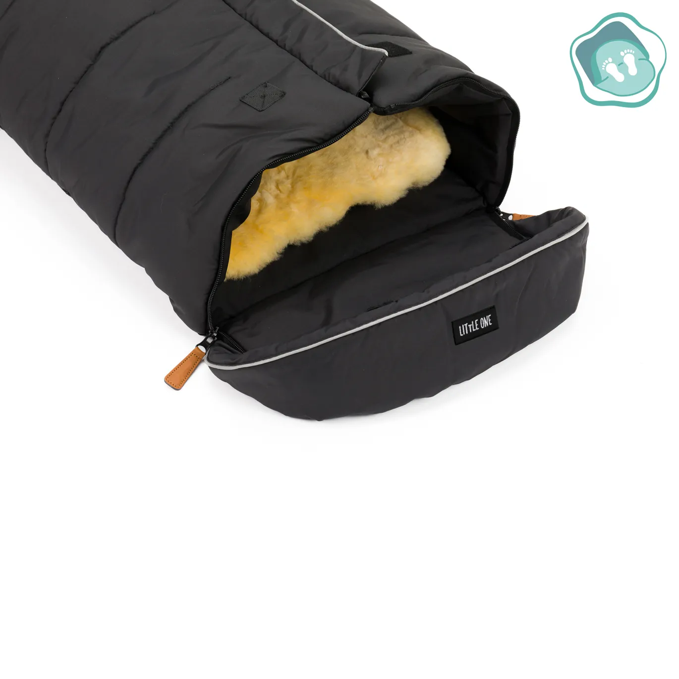 Lammfellfußsack Discover Schwarz
