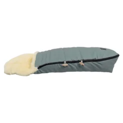 Lammfell Fußsack LOVE THE NATURE Slit Green