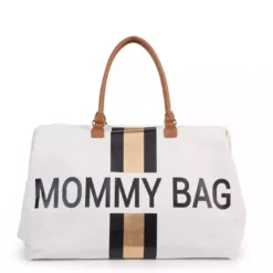 Mommy Bag Wickeltasche Canvas Off White Stripes