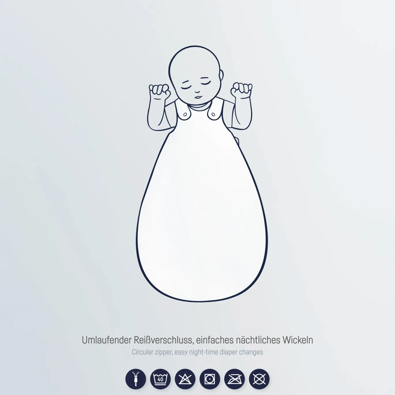 Musselin-Babyschlafsack Gr. 50/56