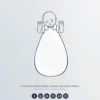 Musselin-Babyschlafsack Gr. 62/68