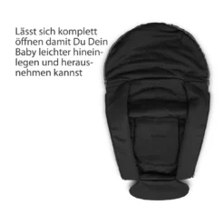 Neugeborenen Fußsack Diamond Edition Asphalt