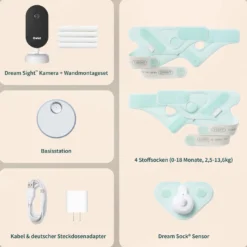 Owlet Dream Bundle: Dream Sock + Owlet Dream Sight Baby Kamera Mint