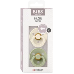 Pacifier Colour 2er Pack Latex 0-6 Monate Ivory/Sage