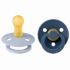 Pacifier Colour 2er Pack Latex 0-6 Monate Dusty Blue/Steel Blue
