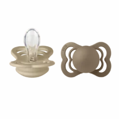 Pacifier Supreme Silicone 2er Pack 0-6 Monate Vanilla/Dark Oak