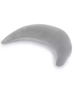 Plüschmond Silbergrau