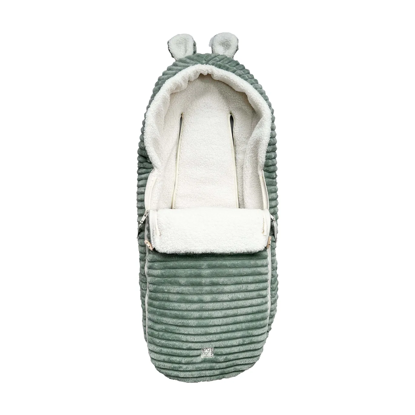 PLUSHY Babyschalen Fußsack Mineral Green