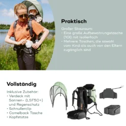 Rückentrage Moov & Hike Green