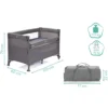 Reisebeistellbett Porto Grau Melange