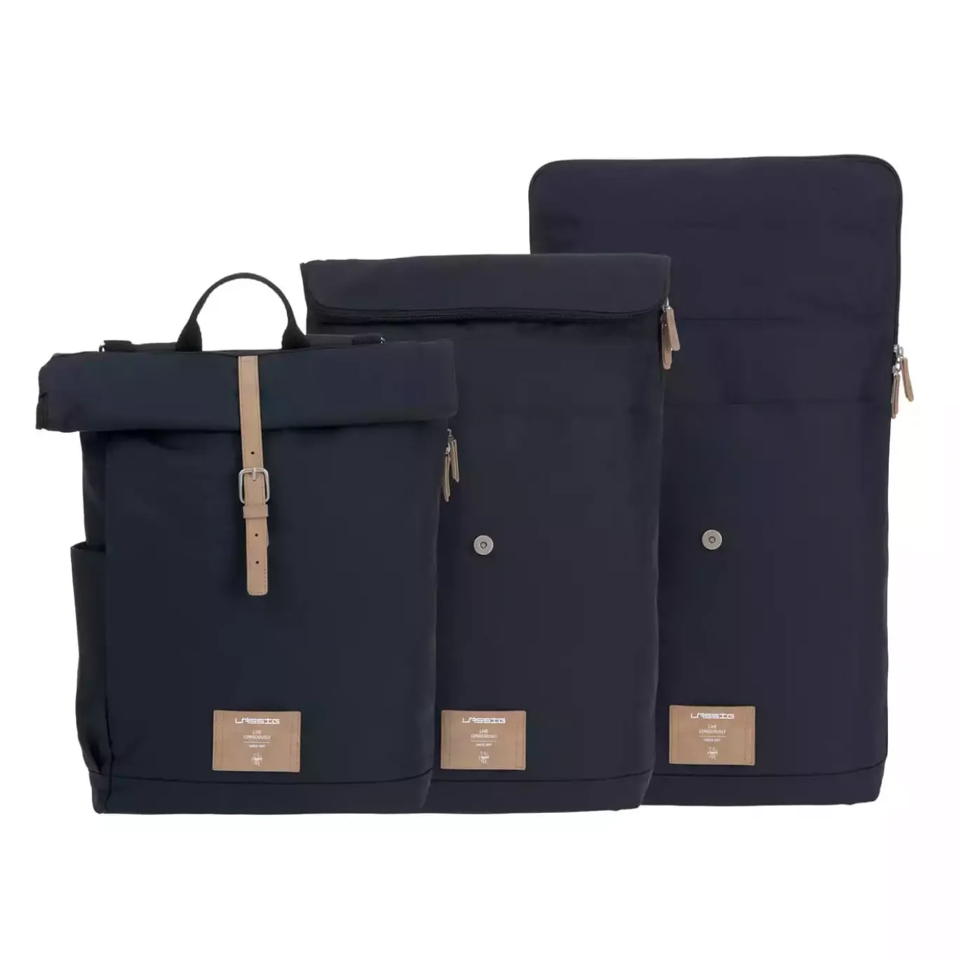 Rolltop Backpack Green Label Night Blue