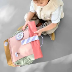 Rolltop-Kinderrucksack Sunny Explorer Rosa