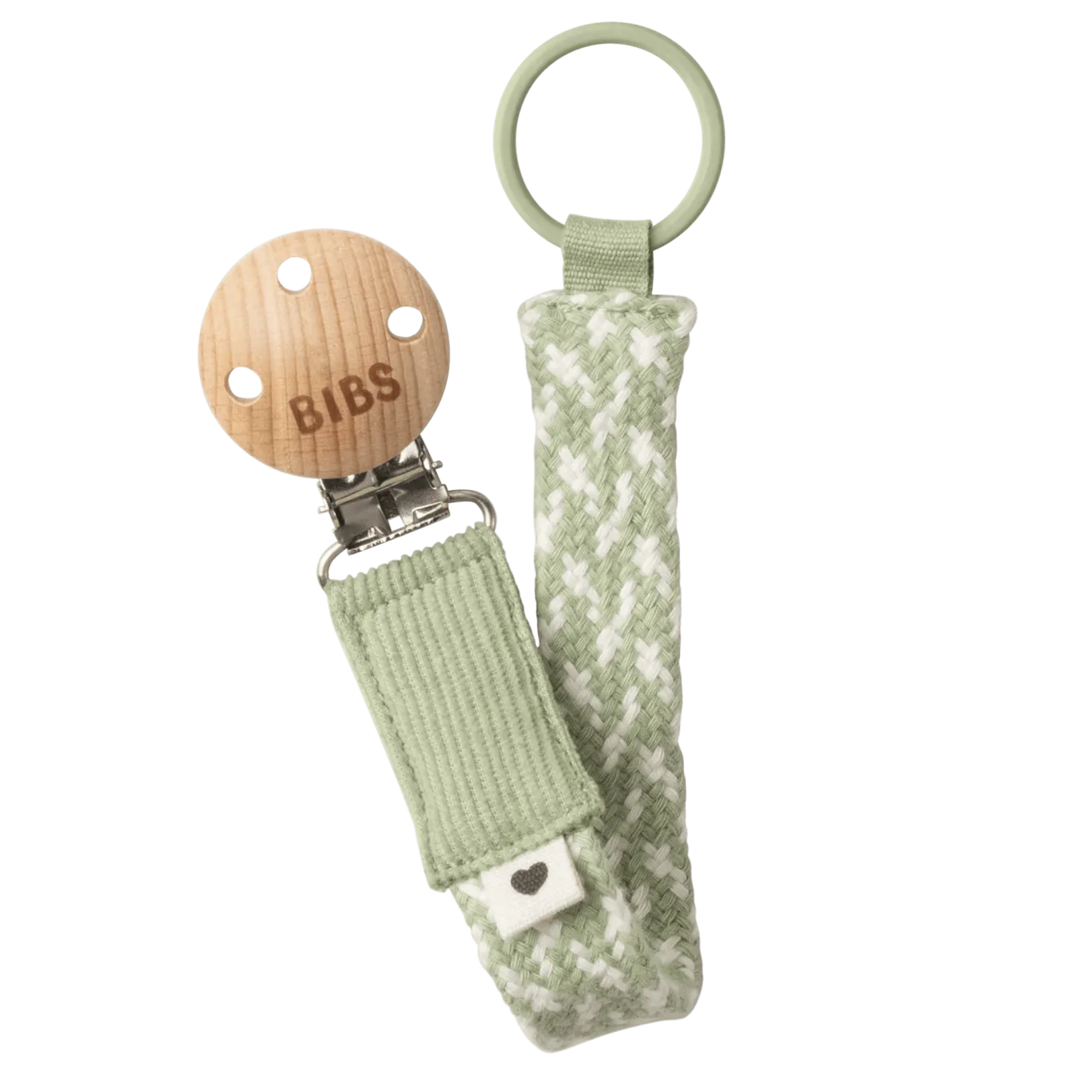 Schnullerkette Sage/Ivory