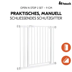Schutzgitter-Set Open N Stop 2 mit 9 cm Verlängerung White