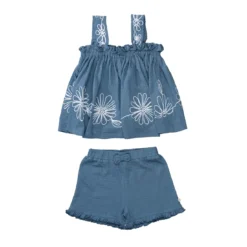 Set Top & Shorts Blumen