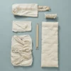 Set Federwiege Premium mit Ständer und Motor Natur