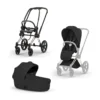 Set Priam Style Rahmen Rosegold mit Wanne und Sitzpaket in Sepia Black 26