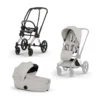 Set Priam Style Rahmen Rosegold mit Wanne und Sitzpaket in Mid Grey 26