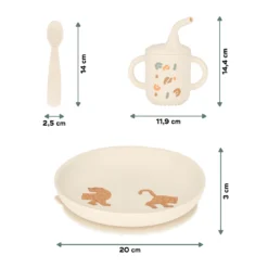 Silikon Geschirr-Set Little Roar