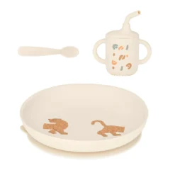 Silikon Geschirr-Set Little Roar