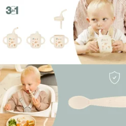 Silikon Geschirr-Set Little Roar