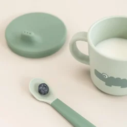 Snack- & Trinkbecher-Set Croco Grün
