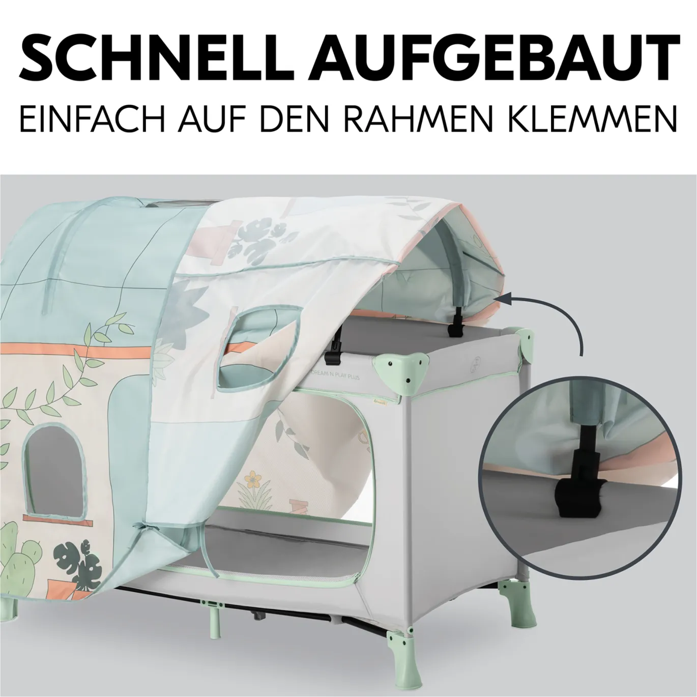Spielzelt für Reisebett Plants