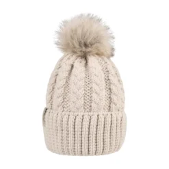 Strickmütze mit Zopfmuster