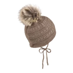 Strickmütze mit Zopfmuster